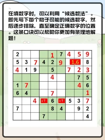 九宫格数独技巧口诀　九宫格数独技巧口诀 顺口溜
